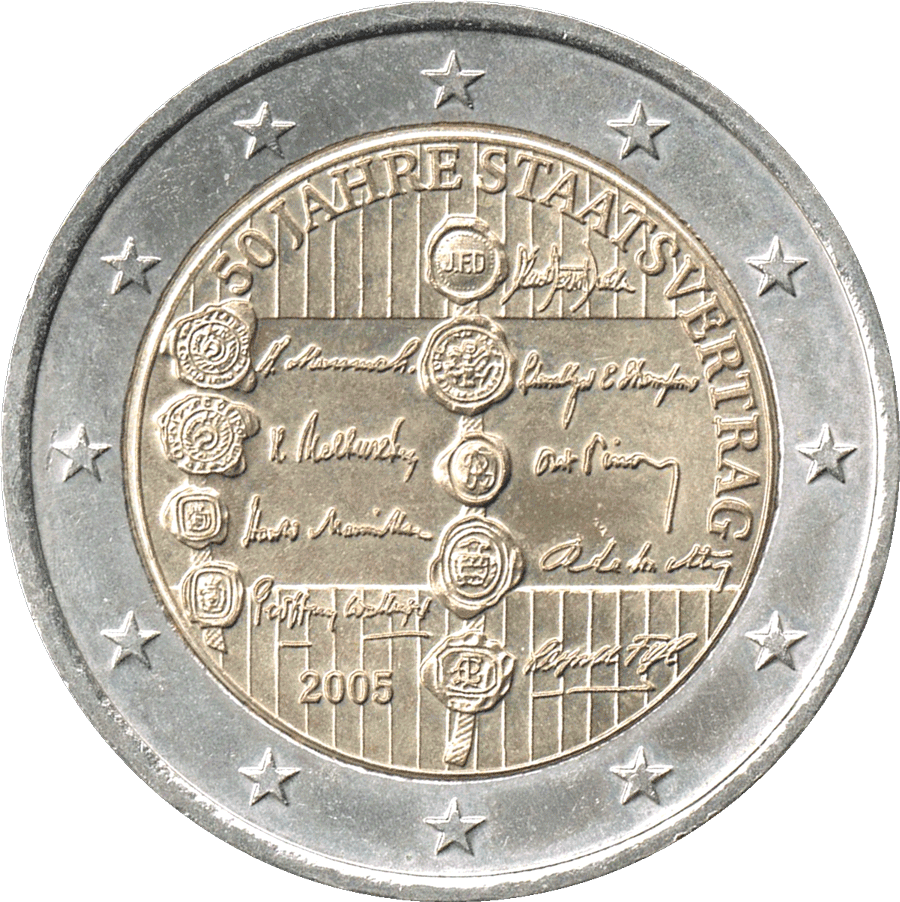 Piece 2 Euros 50 Jahre Staatsvertrag 2005